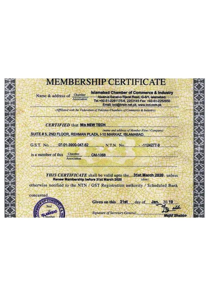 CHAMBER OF COMMERCE MEMBERSHIP