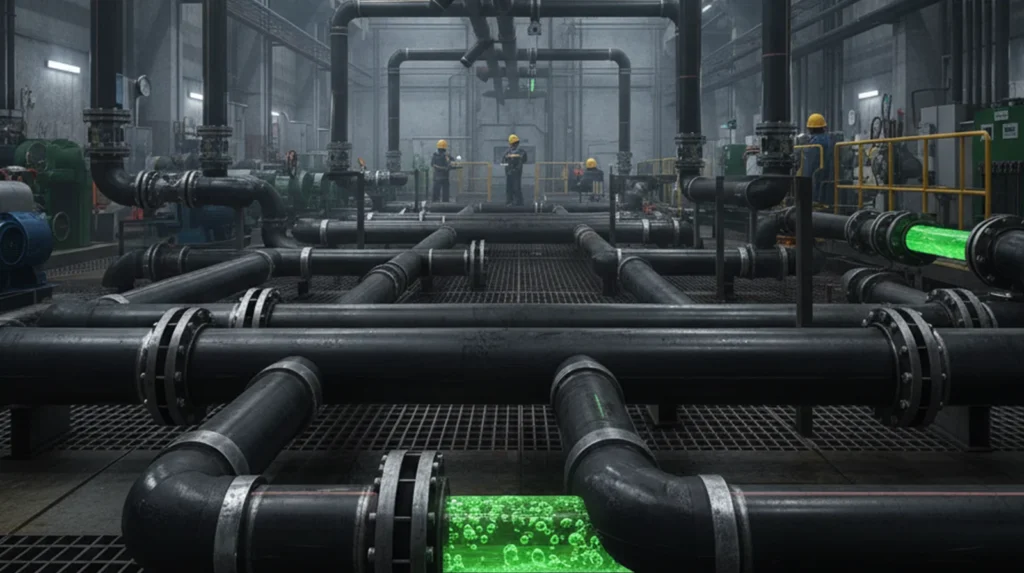 How to Choose the Best HDPE Pipe for Industrial Applications 1 HDPE Pipe for Industrial Applications used in factory and construction setup