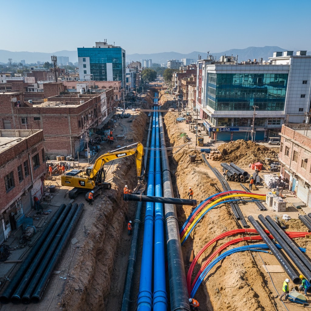 Underground Pipeline Requirements Around Rawalpindi