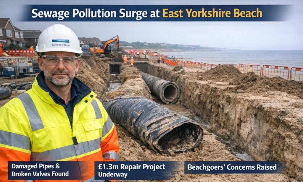 Damaged Pipes Cause Surge in Sewage Pollution Alerts at East Yorkshire Beach 2 Damaged Pipes Cause Surge in Sewage Pollution Alerts at East Yorkshire Beach