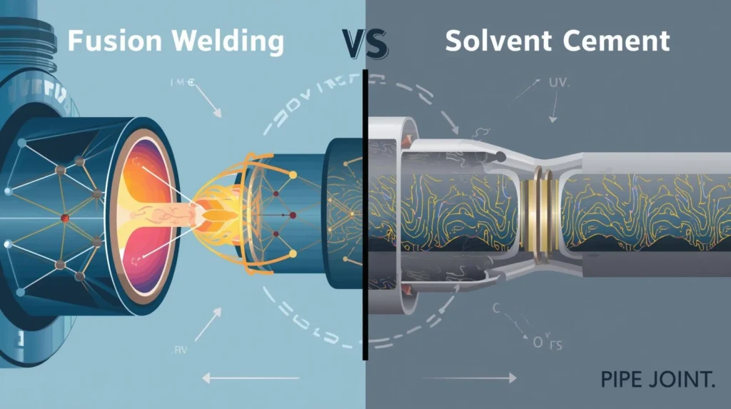 Fusion Welding vs Solvent Cement: The Science of Pipe Joints 2 Fusion Welding vs Solvent Cement: The Science of Pipe Joints