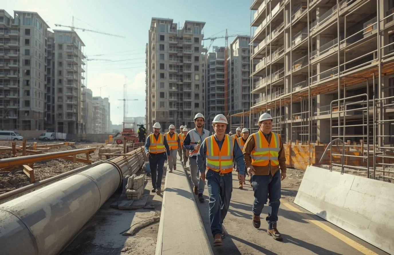 Teen Injured by Falling Concrete Pipe at Construction Site