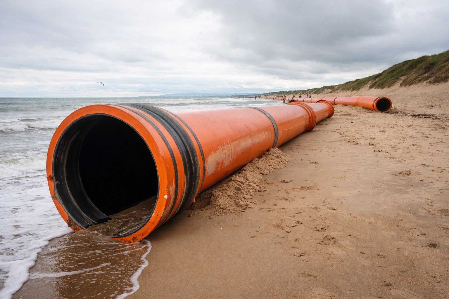 Massive Plastic Pipes Wash Ashore on UK Beaches After Being Lost at Sea