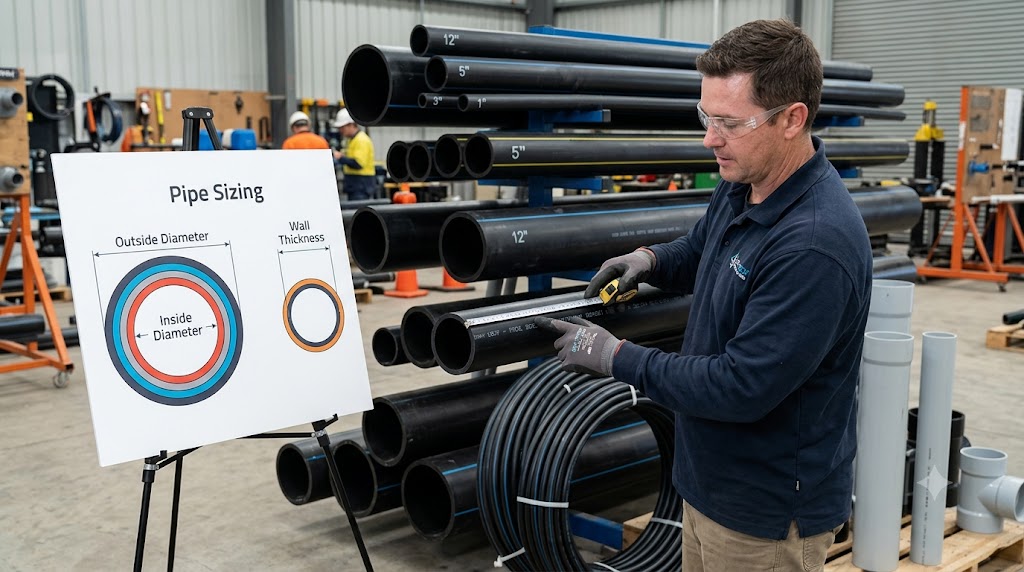 gdpe pipe size iisue resolve by estimate messurement of the data and the design which its use for