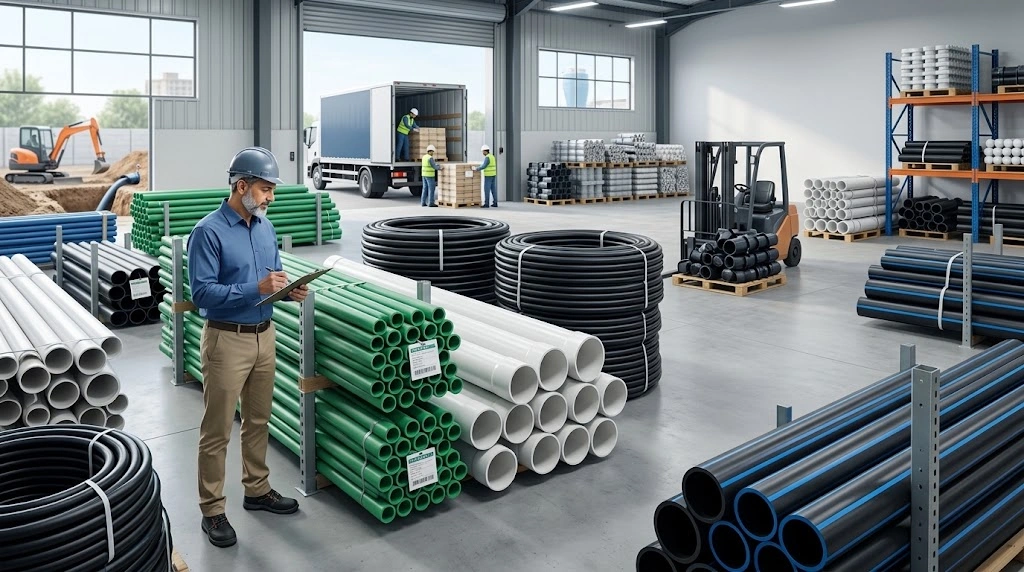 How to Become an Authorized Pipe Dealer in Pakistan: NewTech Requirements, Margins & Support 2 HDPE PVC PPRC and MDPE pipes at a pipe dealership in Pakistan