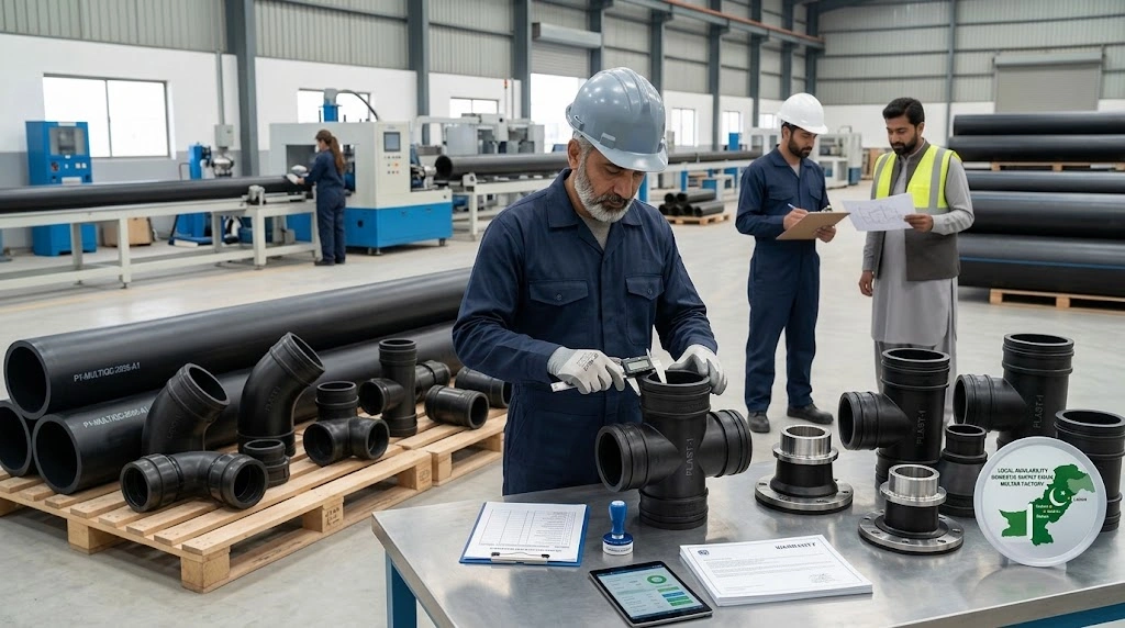 PLAST-1 by NewTech: Why Locally Manufactured HDPE Fittings Are Changing the Game in Pakistan 2 PLAST-1 locally manufactured HDPE butt fusion fittings in Pakistan