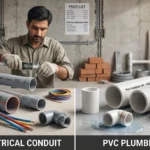UPVC electrical conduit pipe compared with PVC plumbing pipe