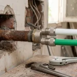 Convert GI pipe to UPVC or PPRC using suitable metal-to-plastic plumbing adapters